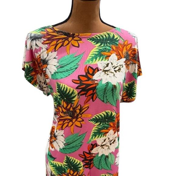 From Brazil – Vem Ver! Tropical Print Midi Dress – NWT – Size 12 (Brazil GG) - Picture 2 of 5